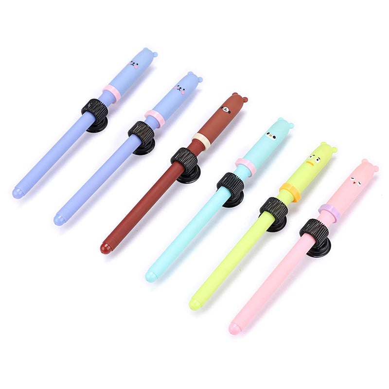 BTSKY 8 Pack Stainless Steel Pen Holder Clips - Magnetic Pen Clip Holder Fit Any Size Pens - Push pins for Refrigerator, Whiteboard, Erase Board, Bulletion Board, Map - Black - Image 4